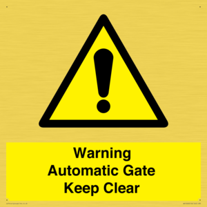 Warning Automatic Gate Keep Clear